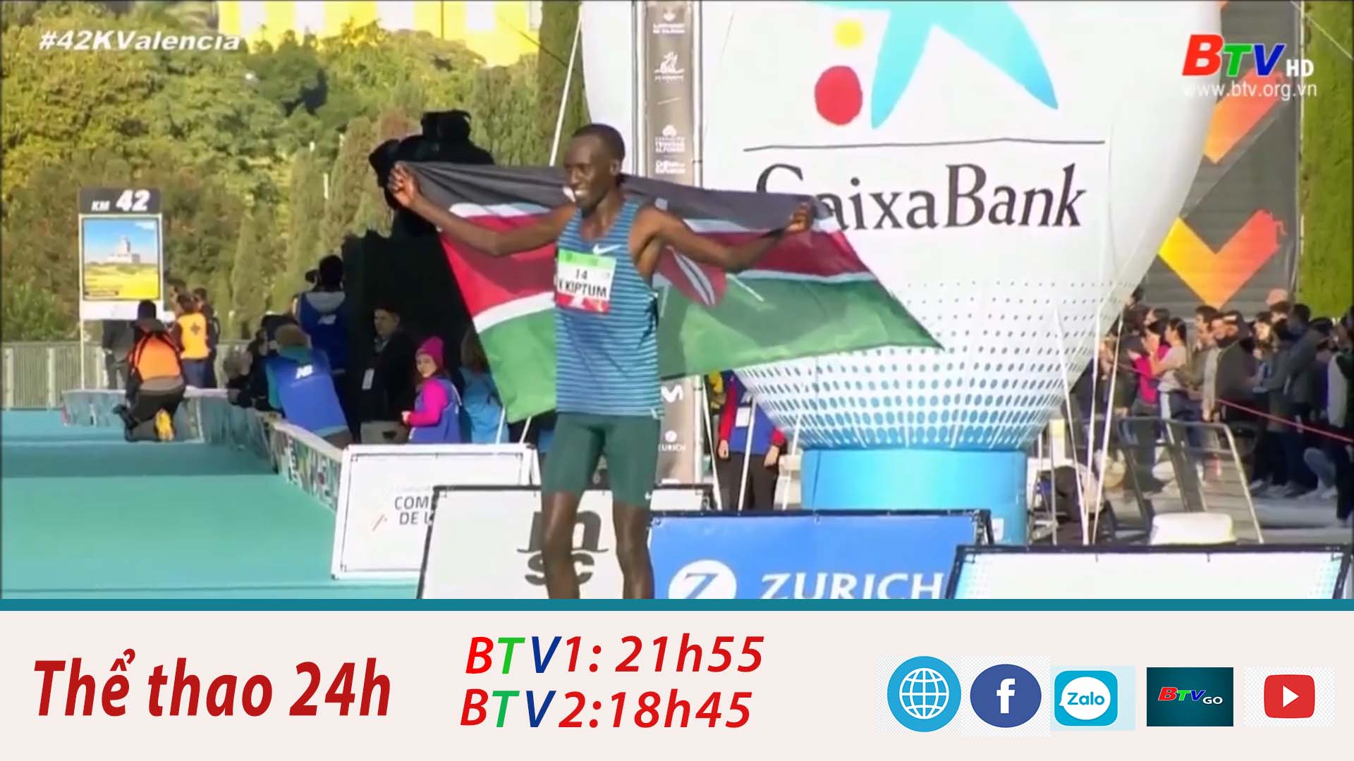 VĐV Kenya lập kỷ lục ngay lần đầu chạy Marathon